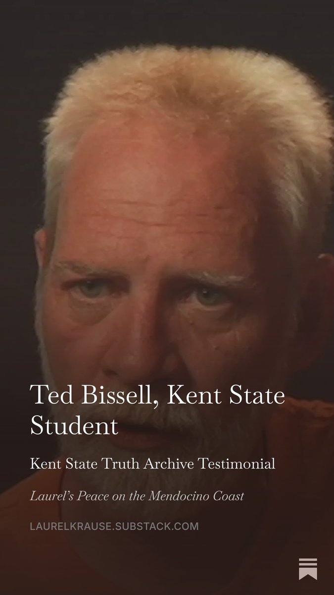 KentStateTruth's tweet photo. In this Kent State Truth Archive Testimonial, Ted Bissell shares his experience attending #KentState University High School as a 17-year-old senior present on campus at the time of the May 4, 1970 Kent State massacre. https://t.co/Se1lDzJSIF @MendoCoast  ☮️ https://t.co/nATyuadKBC