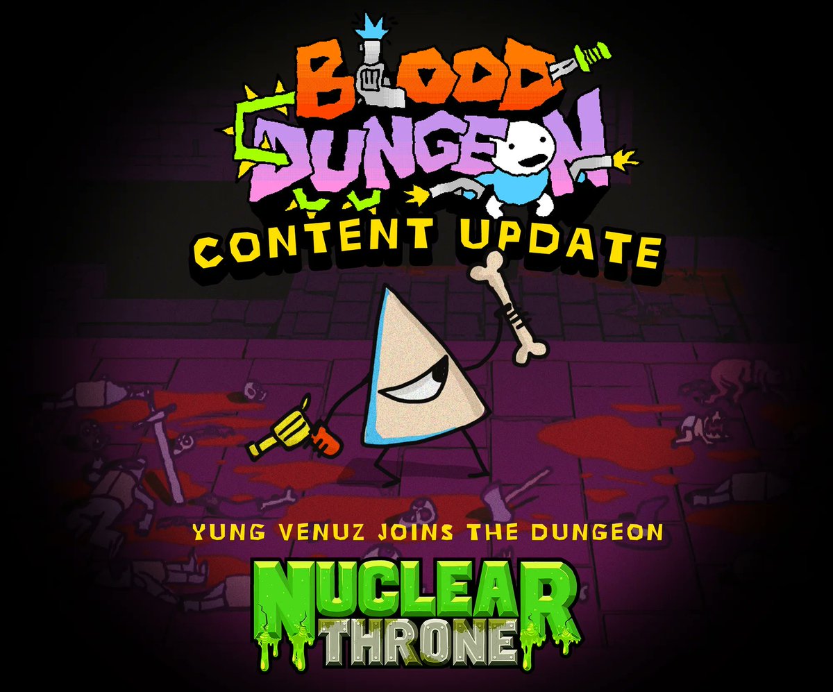 Vlambeer's tweet photo. get both games in the brand new Nuclear Throne X Blood Dungeon bundle, thanks to the incredible @mess
  https://t.co/43bLV1zPL6 https://t.co/ZnEBil1QYF