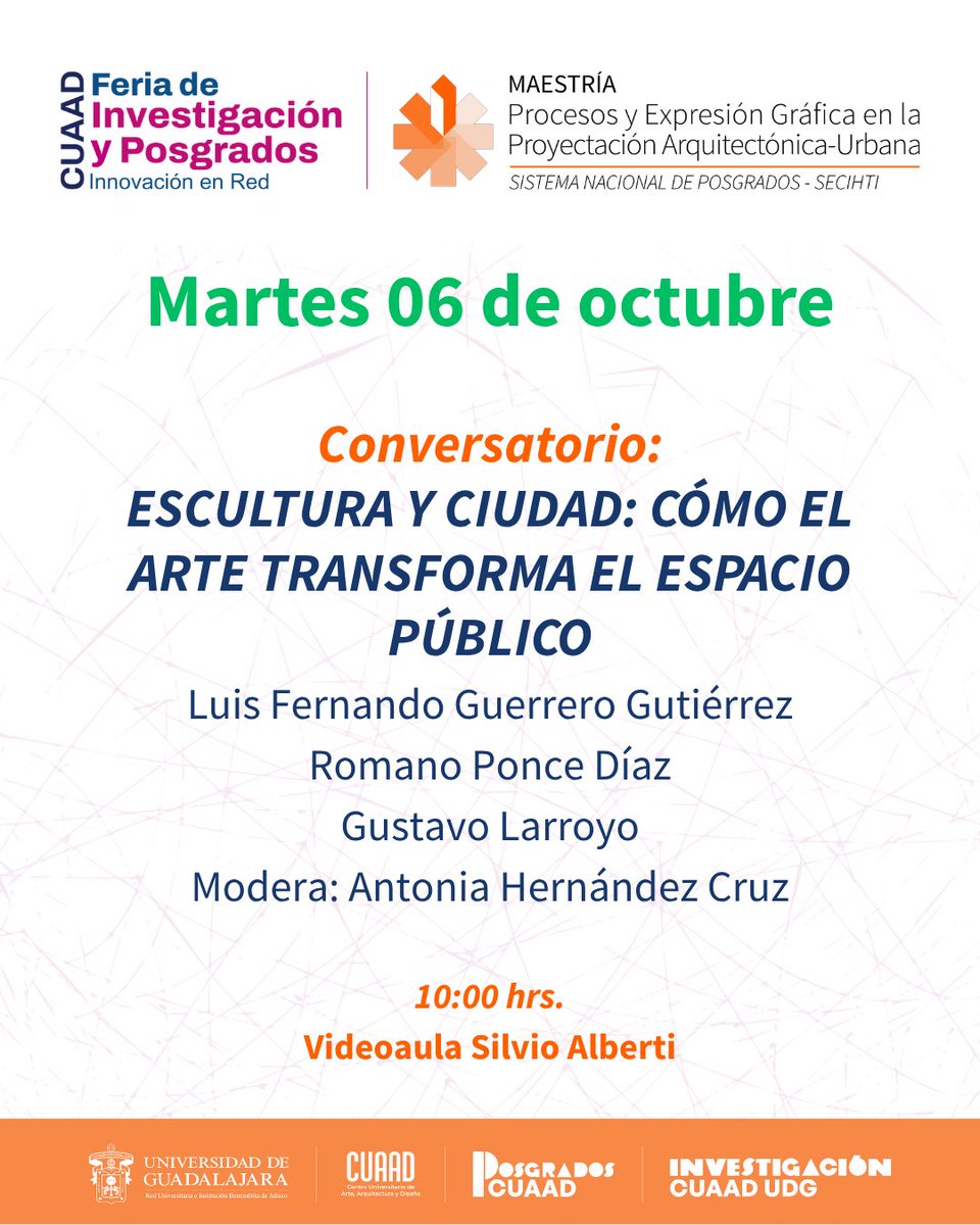 mpegpau's tweet photo. Programa de actividades y registro: https://t.co/NlpTuPvE5Z

#mpegpau #cuaad #udg #mpegpau_convocatoria_2027 #Feria_posgrados2026 https://t.co/orhACqh5MT