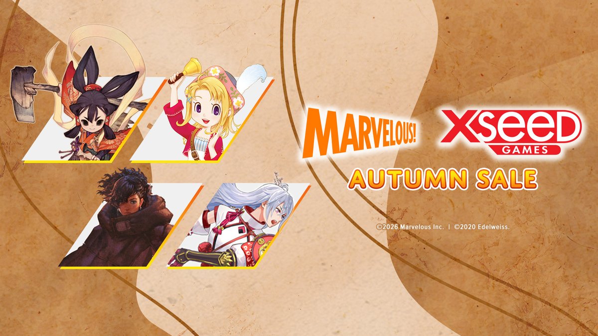 marveloususa's tweet photo. Ready for a new adventure? 🍂

The Steam Autumn Sale is here for just one week, so act fast and save on select Marvelous &amp; XSEED Games PC titles, from #RuneFactory and #STORYOFSEASONS to #DXM, #Sakuna, and many more!

https://t.co/8pBSomMiSP https://t.co/6F6dL33bkC