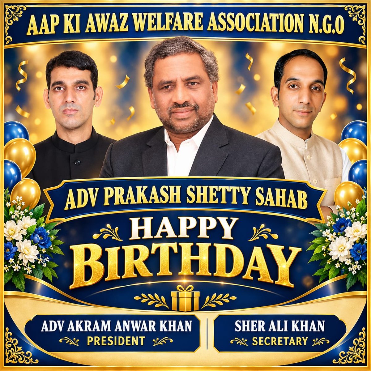 AKRAMKH13891000's tweet photo. Wish you a many many happy returns of the day. May God bless you with health, wealth and prosperity in your life .

HAPPY BIRTHDAY TO YOU ADV PRAKASH SHETTY SAHAB. 

ALWAYS BE HAPPY

DUA MEIN YAAD RAKHNA .

#drugsfreemumbai #drugsfreesagarcity #drugsfreesagarcityandheriwestmumbai https://t.co/Q3DfzGKTJI