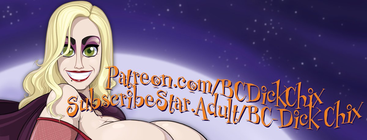 BcdChix's tweet photo. Sara Sanderson flies over Salem this Halloween looking for sissies to use with her massive cock. Halloween starts now for BCDC patrons! https://t.co/L8balxprZv