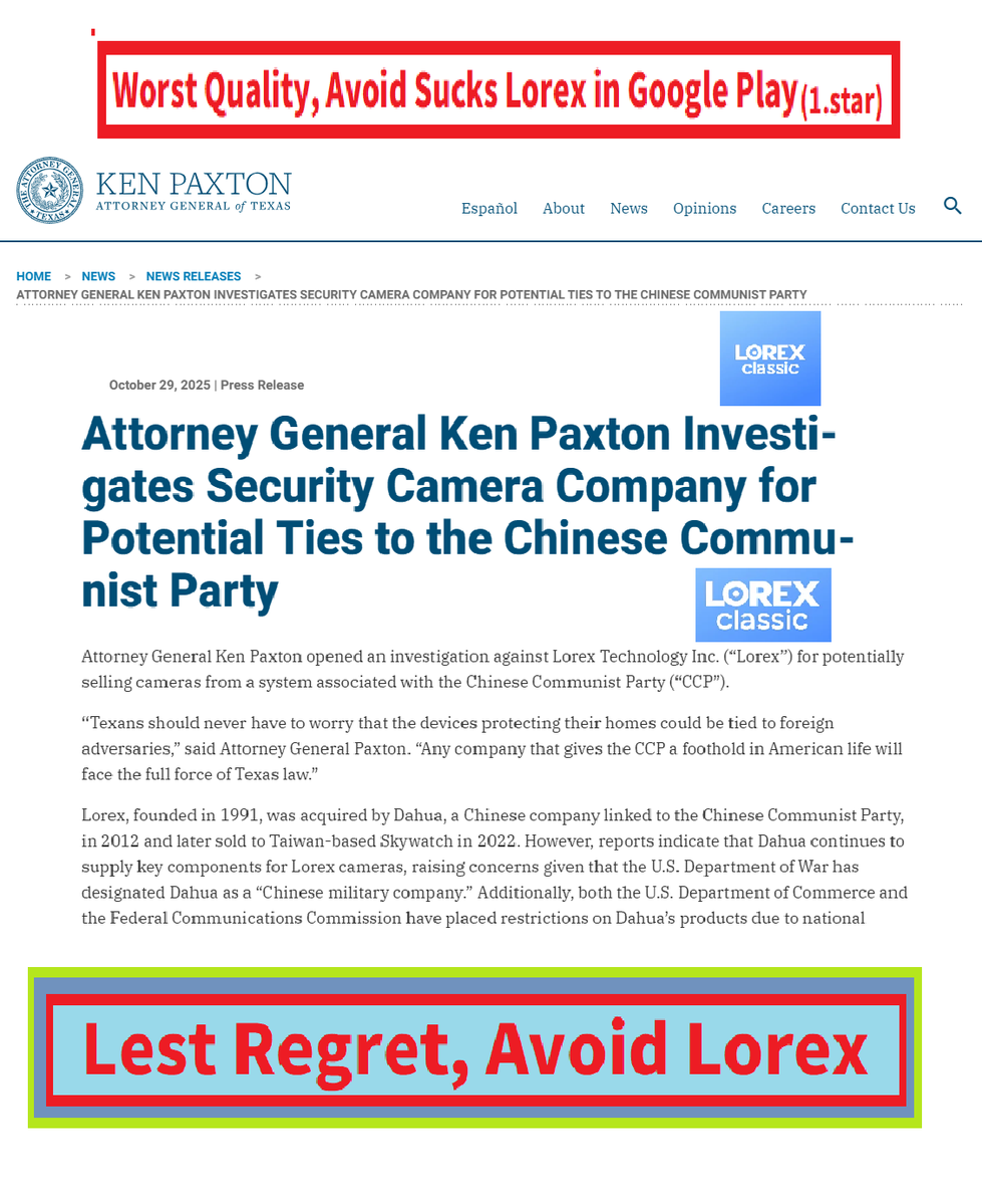 Goolorex's tweet photo. Avoid Lorex due to Bad product [GooglePlay]👎{Lalith Shashank 3 August 2026 always logs out. hard to remember the password. such stupid app.}🤦‍(in a shell=>Terrible Chinese Lorex)181. 4.992 https://t.co/pWyM2EWLRF