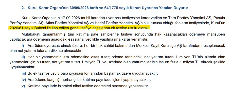 portfoyhub's tweet photo. PBLK ve takasın eşitliği korunuyor. "PBLK yok, hepimiz eşitiz artık." diyenlere de aldırış etmeyin. @spkgovtr 'nin yayınladığı her bülten ilk günden beri Sermaye Piyasaları Kanunu'na uygun. Tasfiye ve temerrüt yokken satıp takasa girdiyseniz önceliklisiniz. #fonmağdurları https://t.co/c6sGuZvEWI