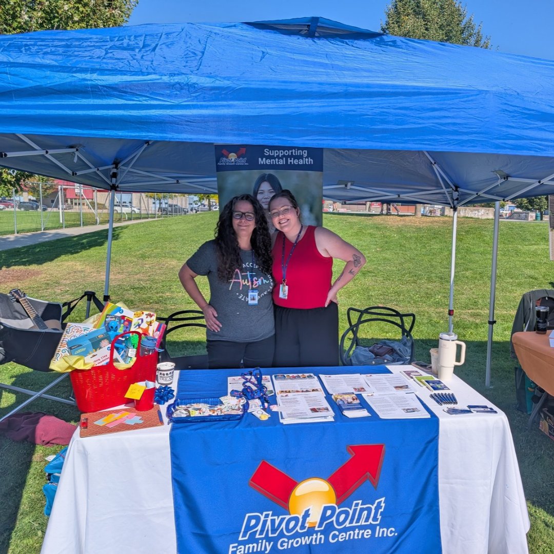 PivotPointFGC's tweet photo. Connecting with our community at the Shuswap Family Expo! 💙
Our Regional Manager, Shannon Moorhead, and Behaviour Consultant, Avery Kugler, were on hand sharing resources on autism support, behaviour consulting, and mental health.
 #AutismSupport #MentalHealth #CommunitySupport https://t.co/ugsfQpofTE