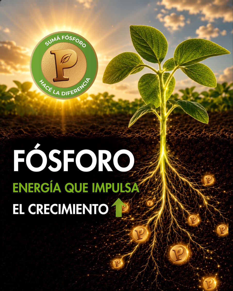 FertilizarAC's tweet photo. Fósforo: productividad que se construye desde el suelo

El fósforo (P) es un nutriente estratégico para que el cultivo pueda expresar su potencial productivo. Su baja movilidad en el suelo y la disminución sostenida de sus niveles hacen que un buen diagnóstico y una nutrición balanceada sean claves desde la siembra.

📊 Cuando la disponibilidad se encuentra por debajo del umbral crítico, cercano a 15 ppm de P-Bray, aumenta el riesgo de limitar el rendimiento.

La oportunidad es significativa: una adecuada nutrición fosfatada puede contribuir a capturar entre un 20% y 30% de rendimiento que puede quedar condicionado dentro de la brecha productiva.

Diagnosticar, planificar y nutrir correctamente permite apuntar a un mejor establecimiento del cultivo y acercarse al potencial de rendimiento de cada lote.

Sumá fósforo. Sumá productividad. Hacé la diferencia.

👉🏼 Conocé más en el link de la bio.