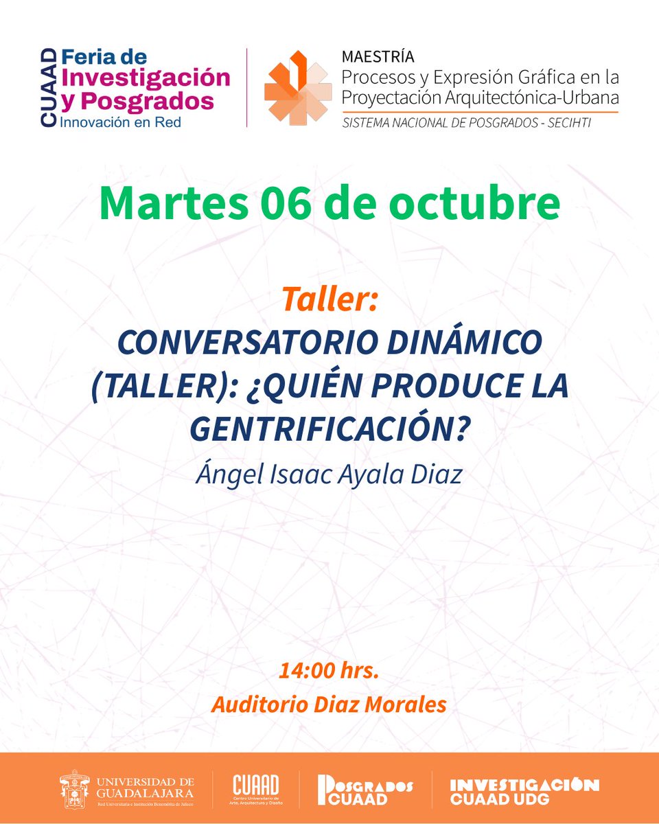 mpegpau's tweet photo. Programa de actividades y registro: https://t.co/NlpTuPv6gr

#mpegpau #cuaad #udg #mpegpau_convocatoria_2027 #Feria_posgrados2026 https://t.co/RR26CtkbrW