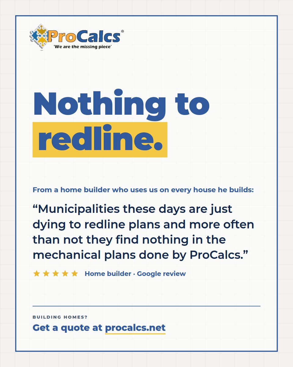 procalcs's tweet photo. Nothing to redline. That's what one home builder says he usually hears back on the mechanical plans we do for him.
Let us handle your HVAC calcs on the next build.
Get a quote at https://t.co/GJpwVgo7rX
#HomeBuilders #HVACDesign #ManualJ #BuildingPermits #NewConstruction https://t.co/vwmIyHTSjd