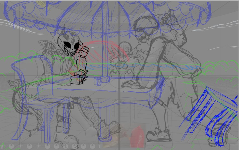 AntiblitzYT's tweet photo. Meanwhile away from the polls, my boy messin with Ganz:
 (WIP)
#OCSansPolls2026 https://t.co/oJEUZOV220