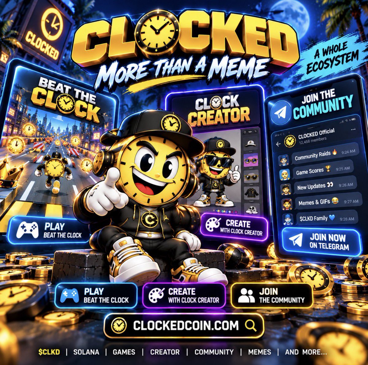 clockedtoken's tweet photo. 🚨 I’M CALLING OUT ALL GAMERS 🚨

You’ve got ONE job… DON’T GET CLOCKED. 😂⏰

Run. Jump. Duck. Survive.

Beat the Clock is FREE to play. Think you can handle it? 👀🔥

🎮 https://t.co/zKMNktmScn

$CLKD #BeatTheClock #SolanaGaming https://t.co/CttKzzrahK