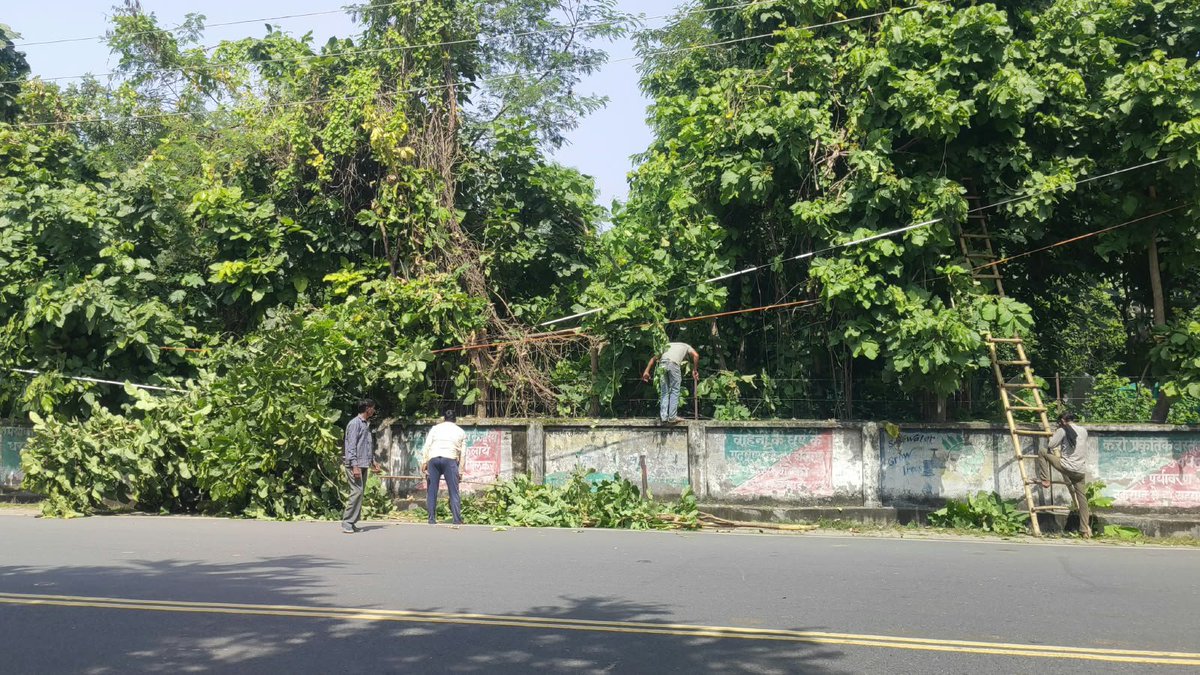 dvvnletawah01's tweet photo. इटावा के उपकेंद्र मेनपुरी फाटक के अंतर्गत फीडर नंबर-03/पुलिस लाइन पर विद्युत लाइनों के आसपास पेड़ों की छंटाई (Tree Pruning) का कार्य कराया गया।
#अनुरक्षण_माह #MainpuriFatak #Etawah #TreePruning https://t.co/qhR9yYmqQ1