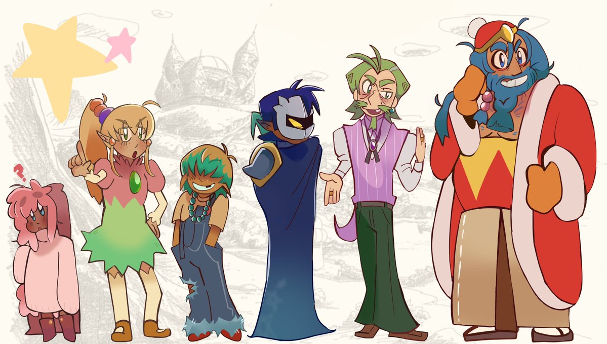 theooreticaly's tweet photo. look at these cast of characters im cooked #kirbyrightbackatya https://t.co/w8K8RUsGYL
