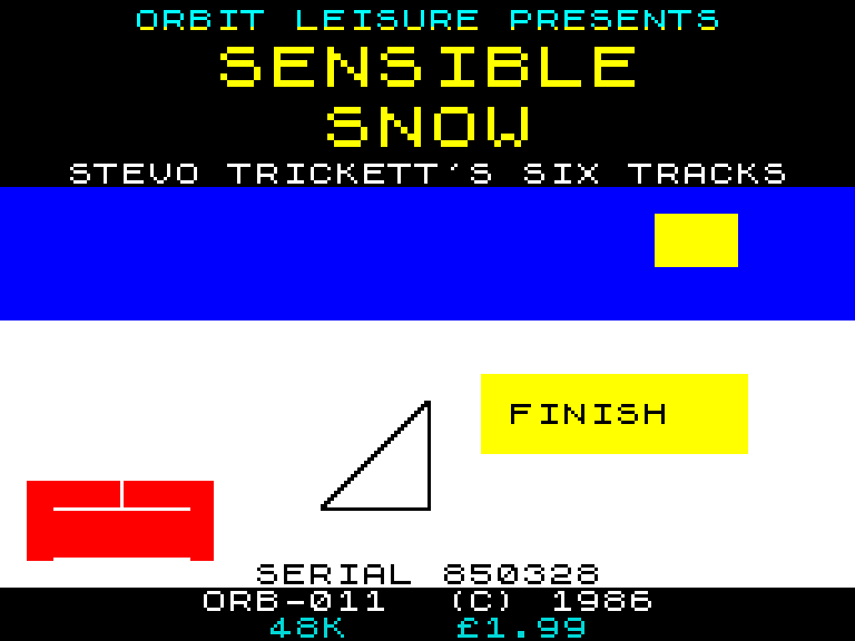 OrbitLeisure's tweet photo. Orbit Leisure, Cleethorpes. Sensible software for the ZX Spectrum since 1984.

Golf by typing. Darts against a man who hasn't forgiven you. An afternoon on the coin pusher. Four hours of angling in which nothing happens.

All free to play: https://t.co/OZEwqVuazn https://t.co/c5yJoAoPDW