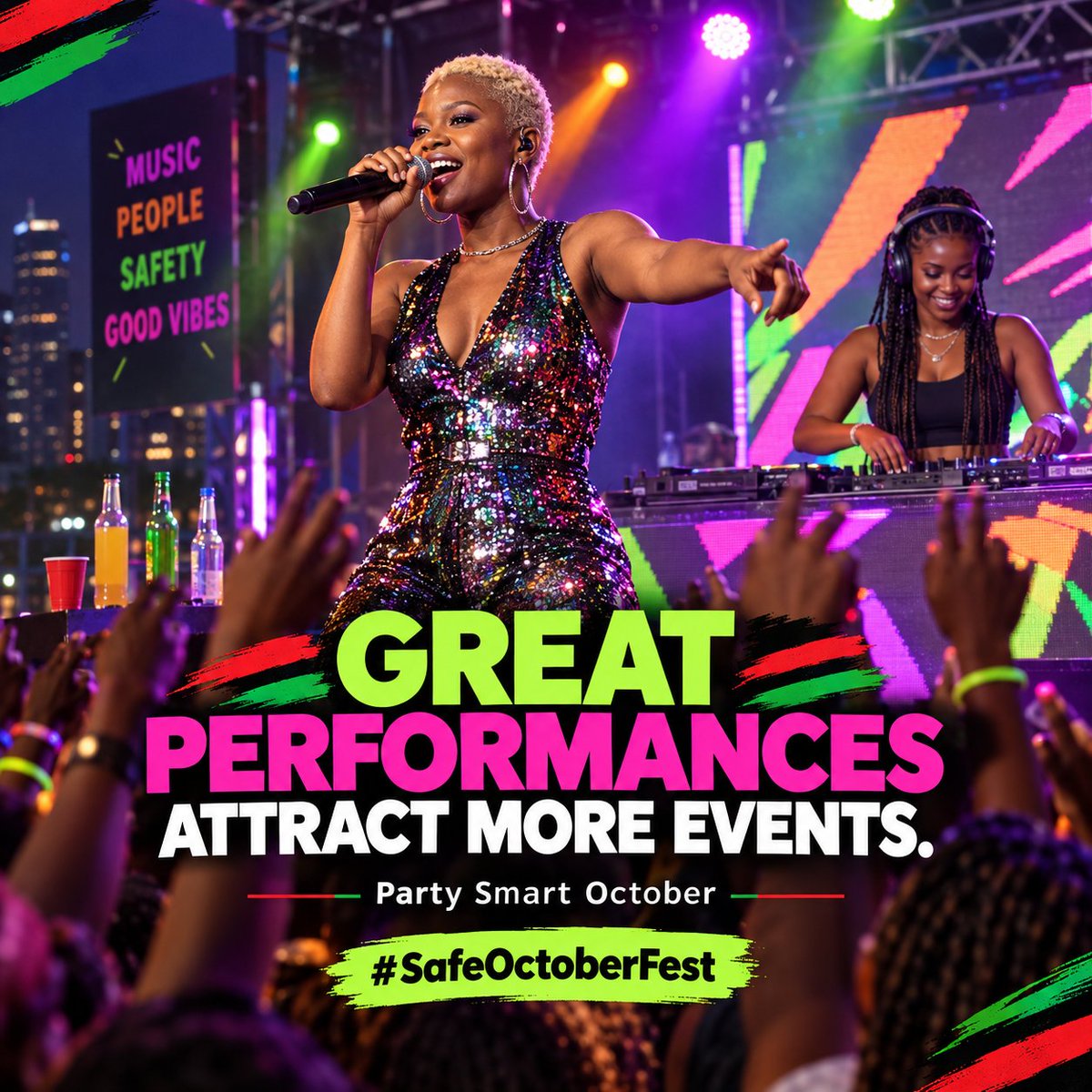 AokoSharon2725's tweet photo. The creative economy grows when performers, technicians and entrepreneurs have consistent opportunities to work. Party Smart October can support that ecosystem. #SafeOctoberFest https://t.co/s3pITlb0Od