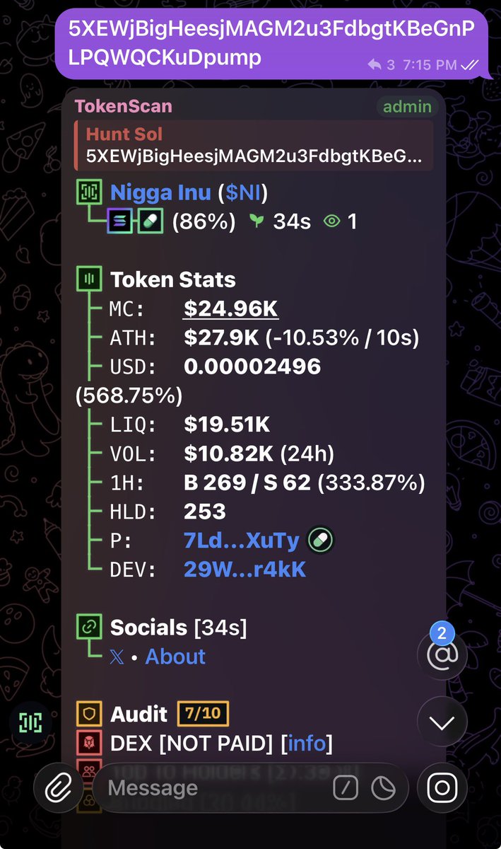 HuntSol11's tweet photo. Entry $NI

CA> 5XEWjBigHeesjMAGM2u3FdbgtKBeGnPLPQWQCKuDpump https://t.co/Gd4XvUn40O