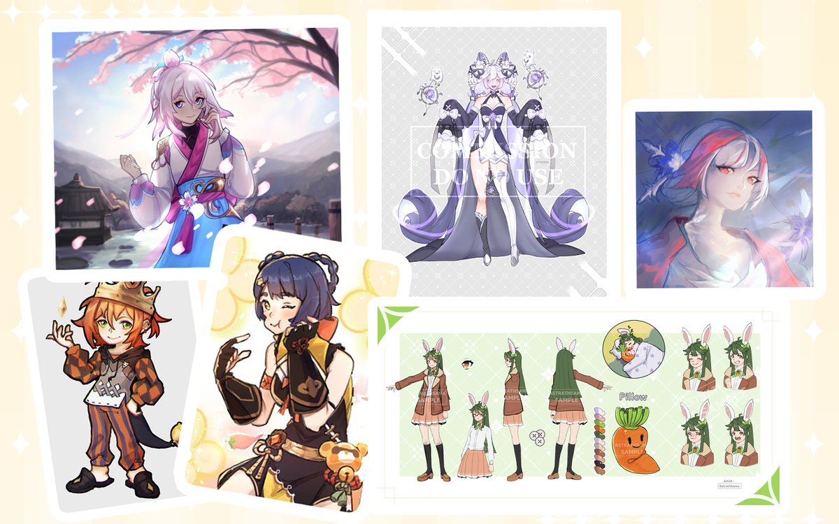 astrathastrath1's tweet photo. OPEN COMMISSIONS!
🟩VGEN IN BIO🟩
✨List Of Services✨
Chibis
Illustrations :
  *⃣ Characters (Headshot/Half/Knee/Full)+Simple BG
  *⃣Characters with BG

Character Design   :
*⃣Sketch (Oc Design or Ref-Sheet) 
*⃣Outift (Design  or Ref-sheet )
 ..Etc
#commission #characterdesign https://t.co/jjs3oyRv9V