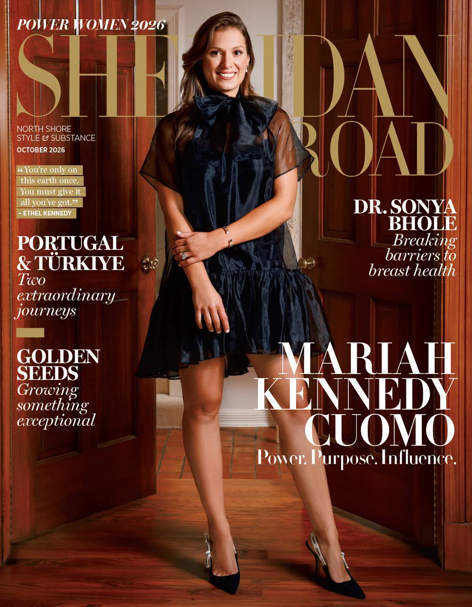 Mkennedycuomo's tweet photo. Honored to be on the cover of @SheridanRdMag!
Thank you to Monica Kass-Rogers for telling my story, and to Editor-in-Chief Dustin O’Regan for featuring me in this month’s special Power Women 2026 feature.
Read “Voice of the Heart: From the human rights missions of her youth to advising CEOs today, Mariah Kennedy Cuomo uses her voice to make a difference,” by Monica Kass-Rogers: https://t.co/GttbtgBGBz