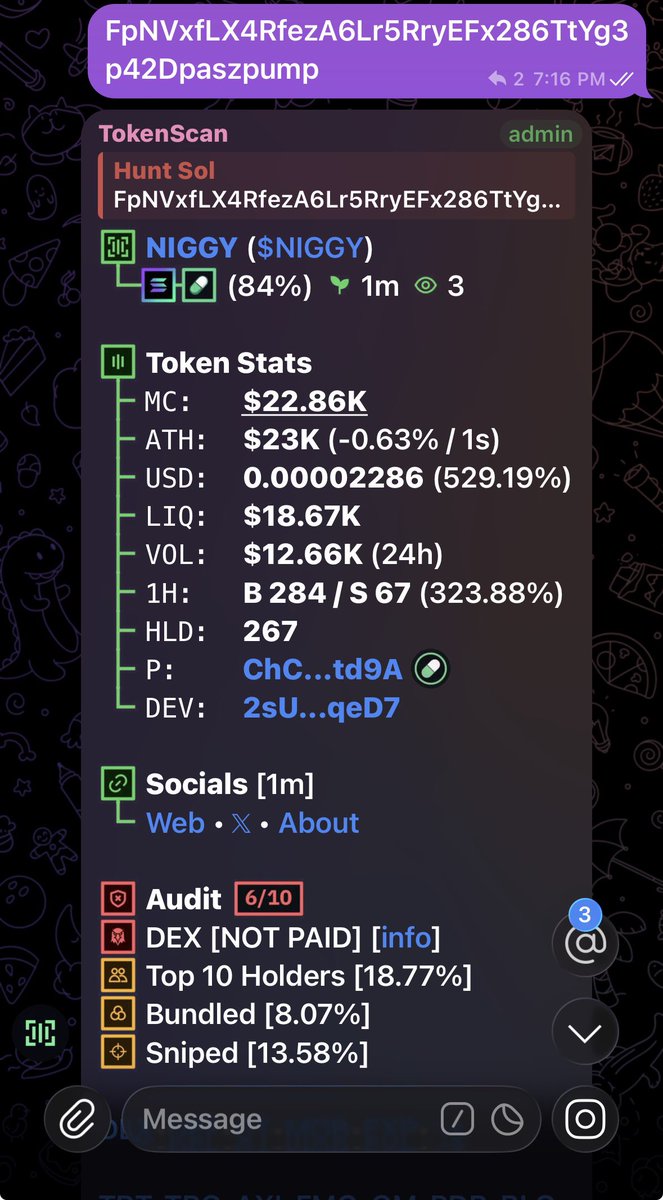 HuntSol11's tweet photo. Entry $NIGGY

CA> FpNVxfLX4RfezA6Lr5RryEFx286TtYg3p42Dpaszpump https://t.co/Kkm48BgqlV