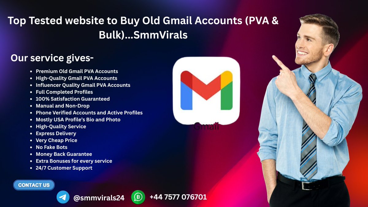 AllenTucker2025's tweet photo. Quote by 1 Best Sites to Buy Gmail Accounts in Bulk....smmvirals
#Bulk #Premium #USA #UK #PVA #smmvirals
https://t.co/KeZbBtOTOO https://t.co/C6CSw9lKr8