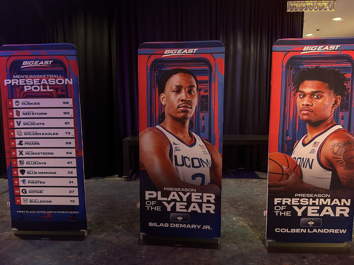 JamesBadeau_'s tweet photo. UConn take all three Big East Preseason nods: https://t.co/yJ3Ctr9NX7
