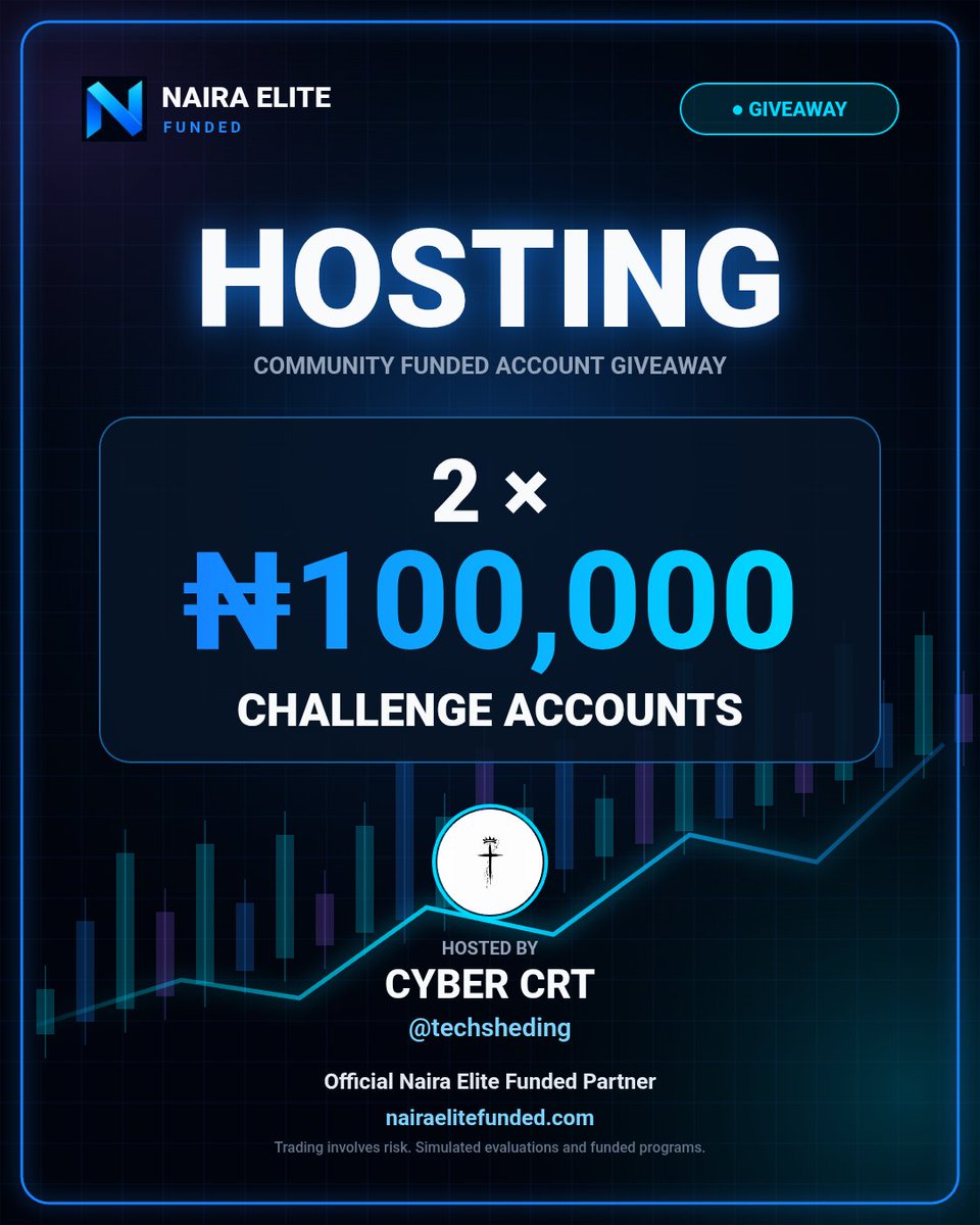 techsheding's tweet photo. 🚨 Giveaway alert 🚨 
2X200K @nairaelite funded accounts up for grab

To participate, must follow 
@techsheding 
@nairaelite 
Like and repost 
Tag 2 friends 

Must register here https://t.co/VrWsnE9nKm…

Winners in 3days.
Goodluck guys https://t.co/3qSJze2qoW