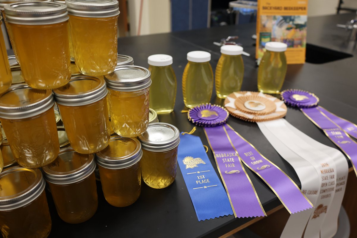CreightonPrep's tweet photo. Congrats to our Bee Club! They entered their honey in the NE State Fair and walked away with some fun recognition!

Extracted Honey (Y Div): 1st - Perfect score!
Extracted Honey (Y Div): Best in Division
NE Beekeepers Assn Culture Award (Y Division): Best in Show

Well done! 🍯🐝 https://t.co/KpBaR5MmmS