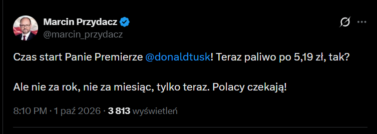 _DiabelStockton's tweet photo. Czas start Panie Ministrze @marcin_przydacz! Teraz prąd o 33% tańszy, tak?

Ale nie za rok, nie za miesiąc, tylko teraz. Polacy czekają! https://t.co/hwjqkwog3j