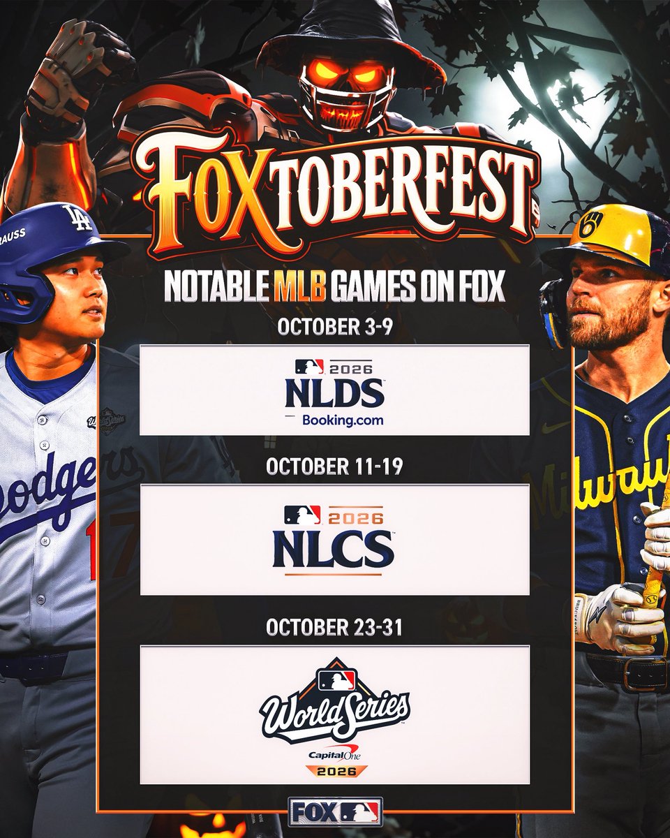 FOXSports's tweet photo. The biggest games. The best moments. One unforgettable month. FOX owns October. https://t.co/fIoL9waOAW