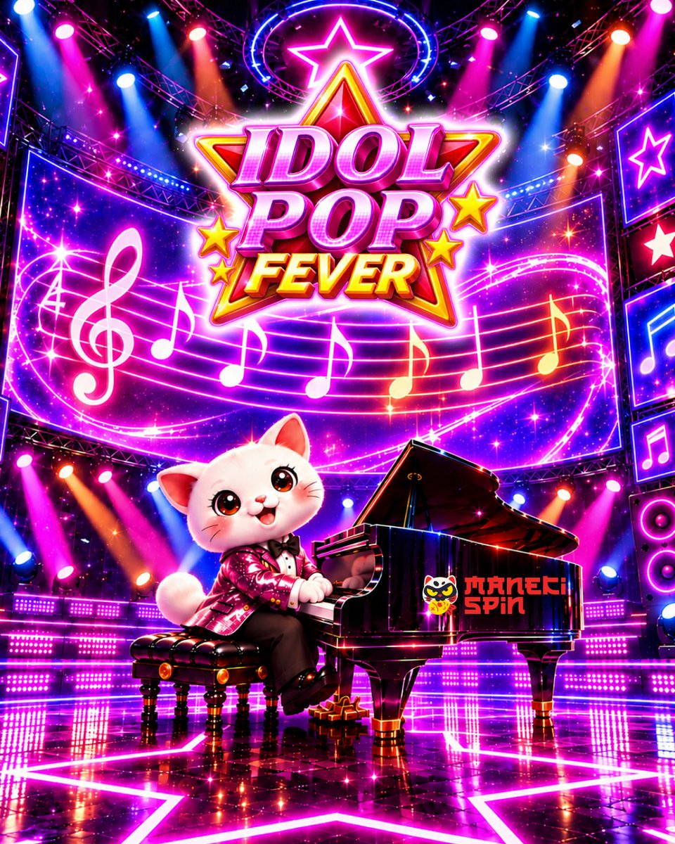 manekispin's tweet photo. 🎤 Idol Pop Fever (Pragmatic Play)

Become a pop star on a 5x5 stage, where special spotlights can boost wins in both the base game and bonus rounds. They can transform symbols into Wilds with multipliers of up to x5, while three or more Scatters trigger 10 free spins. https://t.co/4XmtaRunBF
