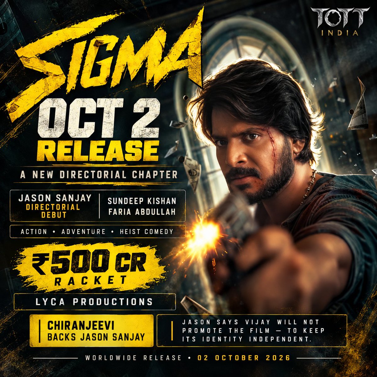 tott_ind_offl's tweet photo. #TeluguCinema #SundeepKishan #FariaAbdullah #JasonSanjay #Chiranjeevi #Rakesh #ActionCinema #IndianCinema #Tollywood #TamilCinema #IndianMovies #TOTTIndia https://t.co/zQuiZAfaVL