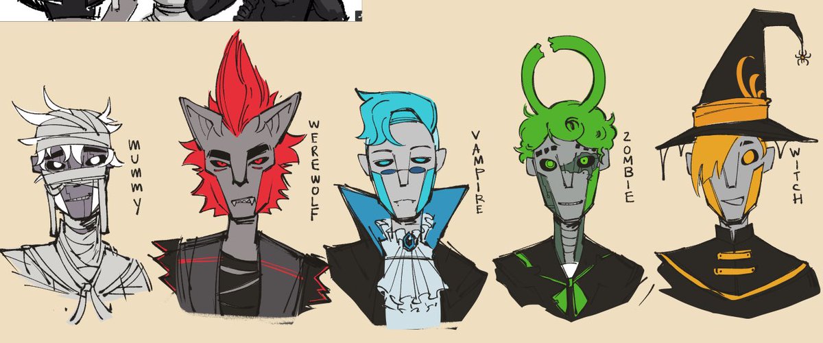 _matrixfusion_'s tweet photo. My 1010 halloween look lineup from last year. Should i revamp em for this year chat?lmk :P #nsr #nsr1010 https://t.co/t8oFAO6vUM
