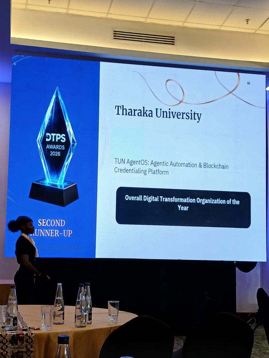TharakaUni's tweet photo. Tharaka University has won Best Digital Innovation in the Education Sector and emerged Second Runner-Up – Overall Digital Transformation Organization of the Year at the Digital Transformation Public Sector Forum and Awards (DTPS) in Mombasa.

The recognition comes days after the University won the Institutional Excellence and Transformation Award at the Jamhuri Africa Campus and TVET Awards in Nairobi, where Vice-Chancellor/ CEO Prof. Peter K. Muriungi was honoured for Excellence in Institutional Leadership and Transformation, alongside student leaders who also received awards in various categories.

These achievements affirm Tharaka University’s growing reputation as a forward-looking institution that embraces technology, empowers its students and staff, and makes a meaningful contribution to Kenya’s education sector.

Read the full story on our website: https://t.co/NDyHTyD5G6

#TharakaUni #DTPSForum #DTPSAwards #DigitalTransformation #DigitalInnovation #Education #ICT