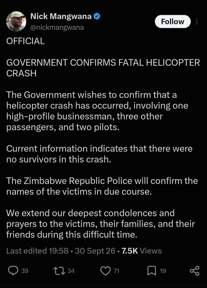 Kel_Cindie's tweet photo. @Jamwanda2 @practiselove87 @nickmangwana Granted. And why is he extending 'deepest condolences and prayers to the victims' 🫣 https://t.co/SjlIjWMjWz