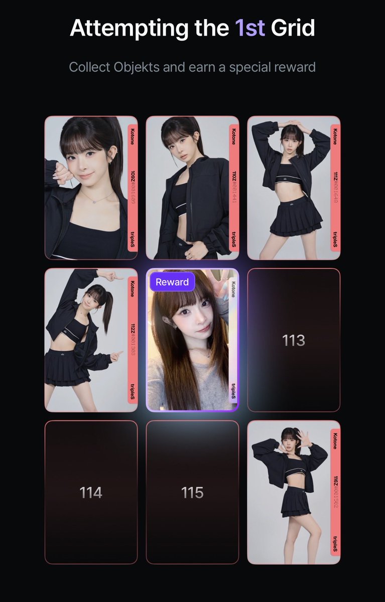 sleektones's tweet photo. if you have any of the missing Kotone fcos and want to trade for any of the fcos I have please let me know!! 

#wavtwt #tripleS #objekt #wtt https://t.co/WFnOLLMGwU