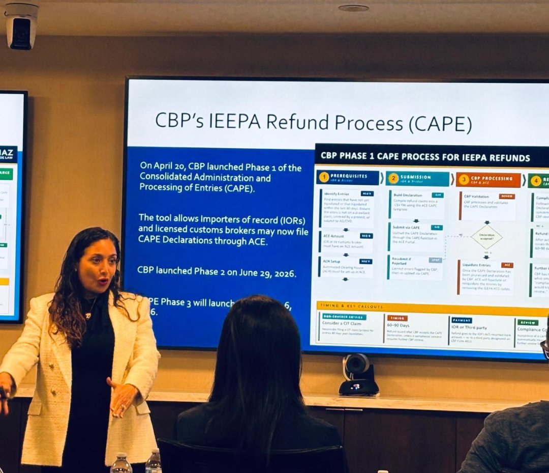 DiazTradeLaw's tweet photo. DTL’s Jennifer Diaz spoke at the Italy-America Chamber of Commerce on getting U.S. customs compliance right when tariffs are high. Her message: know your importer of record, regulators, classification, origin, and applicable tariffs.

Top 10 Tips: https://t.co/JWOYfXmslU https://t.co/N5inZUfEJb
