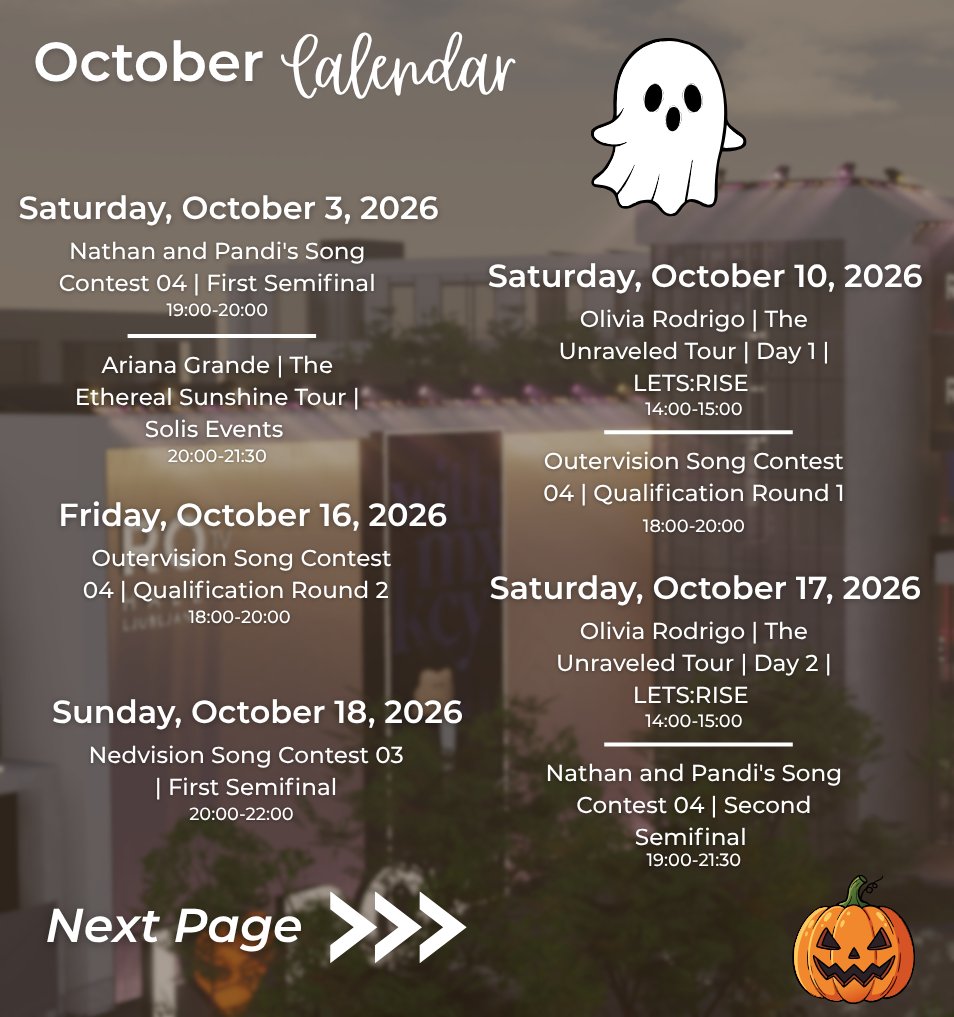 ROTVRBX's tweet photo. Your October calendar 🎃👻 https://t.co/tN0BBavVcm