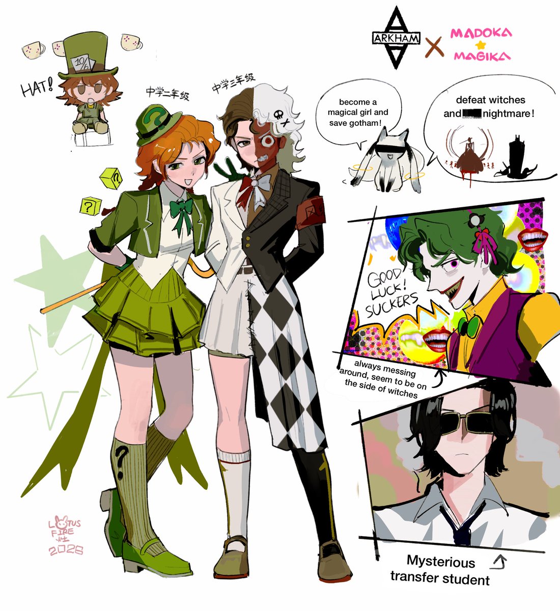 RWheel0333's tweet photo. #dc #batman 和原作零个关系的魔法少女小圆au，， https://t.co/t15SUx5TP8