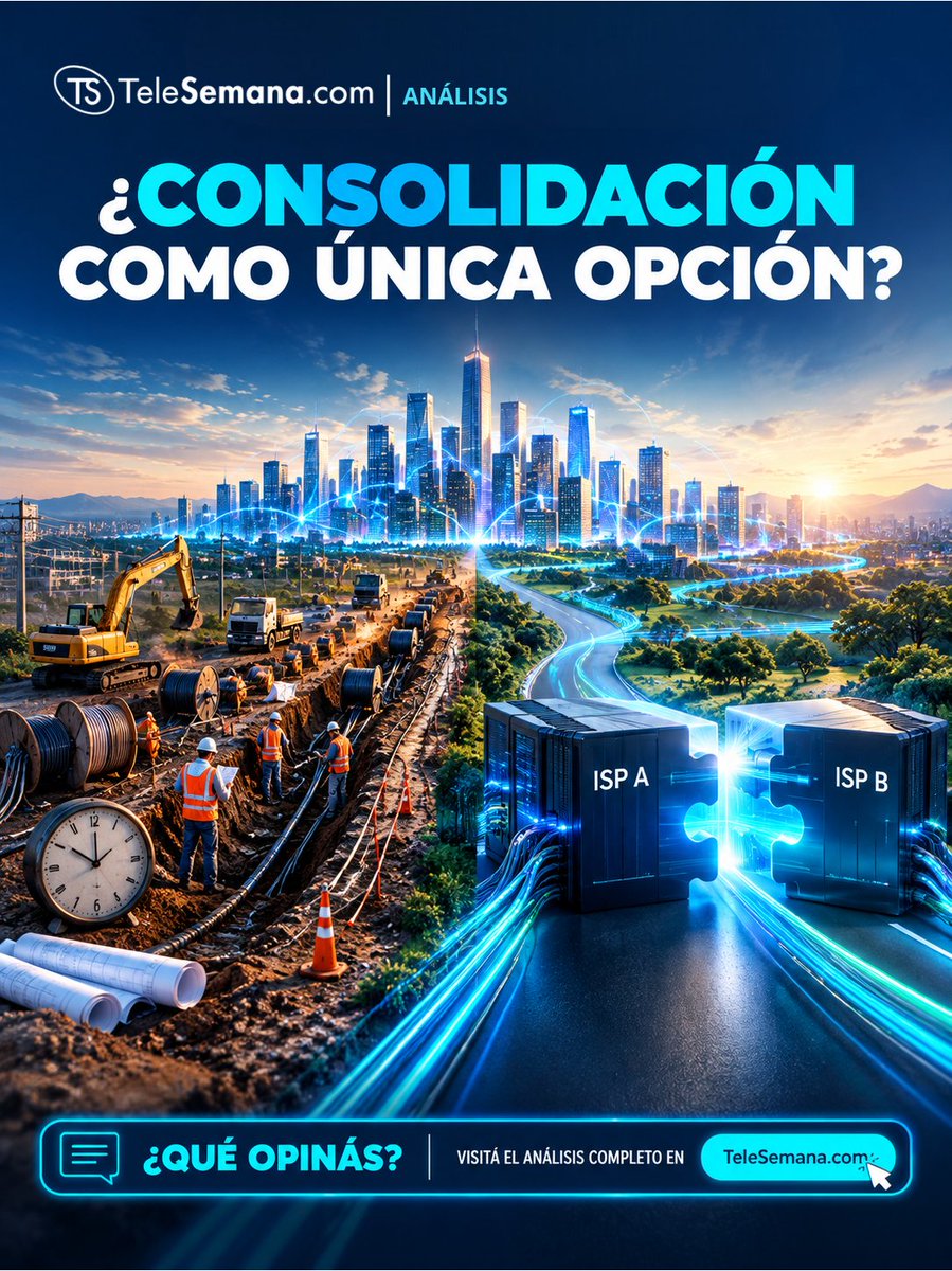 TeleSemana's tweet photo. ¿Es la🧩 #consolidación el único camino que les queda a los proveedores de #conectividad para crecer?
Lee el análisis completo en https://t.co/RuRKDxKdLS 👉  https://t.co/ohaGYx9N9G
#ISPs #fibraóptica @Millicom @Telefonica https://t.co/WREhxG49TQ