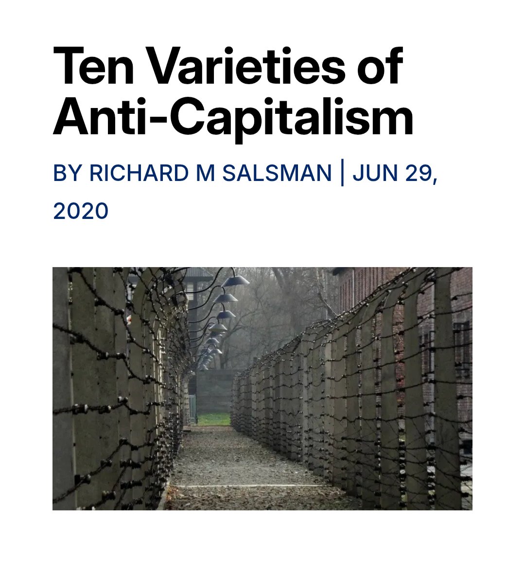 CapitalismMag's tweet photo. WHAT IS ANTI-CAPITALISM? 

"Capitalism is a social system based on the recognition of individual rights, including property rights, in which government’s sole purpose is to preserve and protect those rights, and its only proper functions are national defense, policing, and adjudication (law courts). Functions are confined to those that serve the sole purpose; functions beyond these three necessarily violate rights by compelling some to serve others.

Capitalism is a relatively new and radical social system, originating in the 18th century Enlightenment when the power of reason was most respected, individual rights were first identified, and men began to conceive of (and fight for) constitutionally constrained, representative government, throwing off authoritarianism. Being new, radical, and reasonable, capitalism could not easily withstand or survive the counter-Enlightenment, as spread by the likes of Rousseau, Kant, Fichte, Hegel, and Marx.

Few anti-capitalists would contest my definition of capitalism: that it’s a social system – that it institutionalizes rights (especially private property rights) – that it uniquely depends upon and embodies egoism, individualism, the profit motive, and the pursuit of happiness. What critics detest is any portrayal or defense of capitalism as good – as either a productive or moral social system." — @richardsalsman3