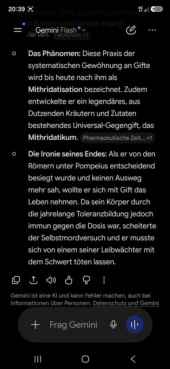 UlaKitchener's tweet photo. Es gab einen römichen Kaiser der nahm regelmäßig Gift in kleiner Dosis...wurde imum gegen mehrer Gifte. Als er dann sterben wollte wegen schwerer Krankheit hat nicht gewirkt. Er war imun. 

Ki Gemini weiß es genau. https://t.co/LZHxuUfmpI
