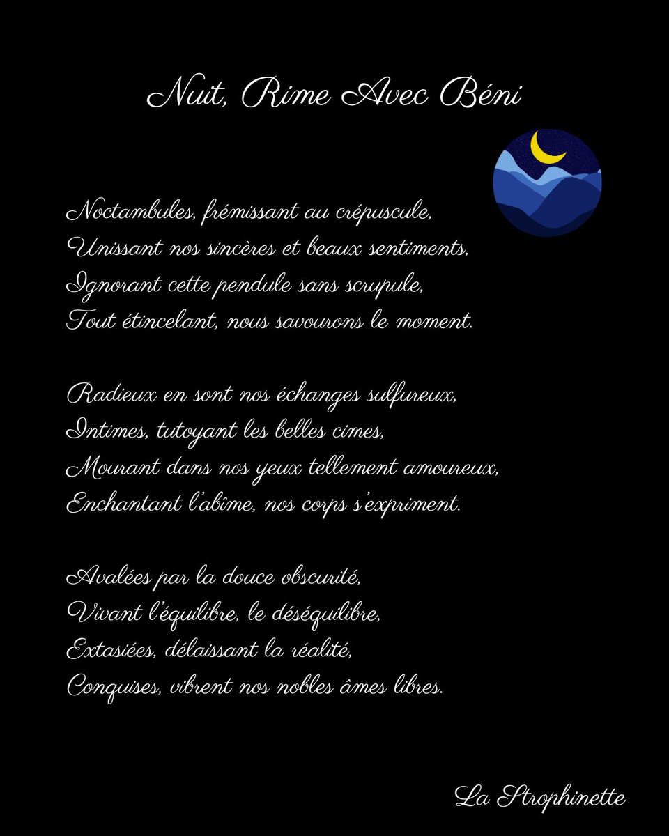 lastrophinette's tweet photo. #poésie #écriture #poème #texte #poésiefrançaise #poésiedujour #femme #woman #france #québec #belgique #suisse #inspiration #poésiex #amour #sentiments #romantique #coeur #nuit #béni #rime #momentunique #obscurité #amoureux #divine #plumecréative #âmepoétique #lastrophinette https://t.co/fHVrO2N0ON