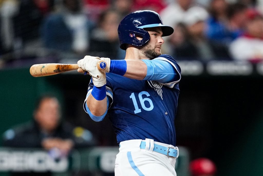SleeperRoyals's tweet photo. Notable former Royals on 2026 playoff rosters:

-Freddy Fermin
-Kris Bubic
-Jason Adam
-Aroldis Chapman (eliminated)
-Mike Yastrzemski
-Andrew Benintendi
-Jonathan Bowlan
-Tommy Pham
-Nate Eaton
-John Schreiber
-Foster Griffin

We rooting for any of these guys to get a ring?🤔 https://t.co/5OK4KmtK7O