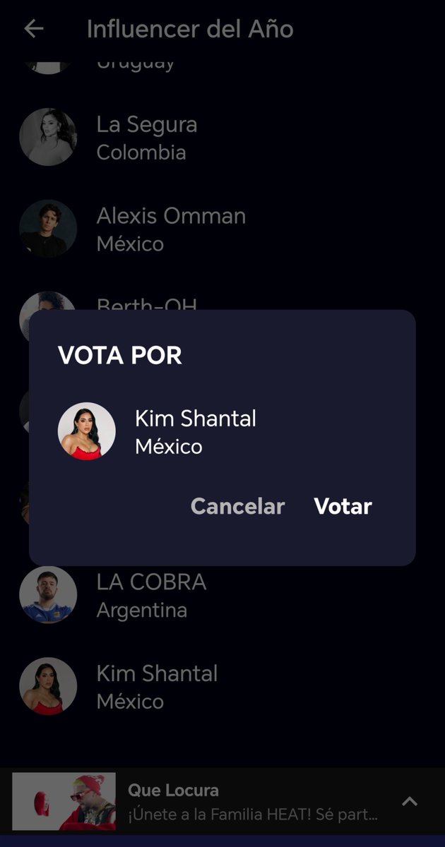 Kimfan1209's tweet photo. Seguimos Votando X Kim🤍 
#InfluencerdelAño
#kimshantal https://t.co/41uyDKDKR4