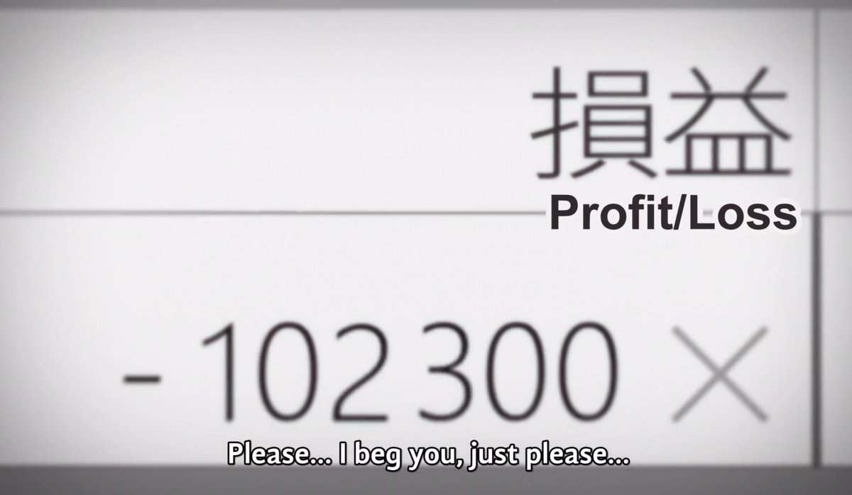 SHIRO_116's tweet photo. Stock trading Anime and I'm glad they taking the topic serious

This shit can ruin your life https://t.co/jgQCYK7PmX