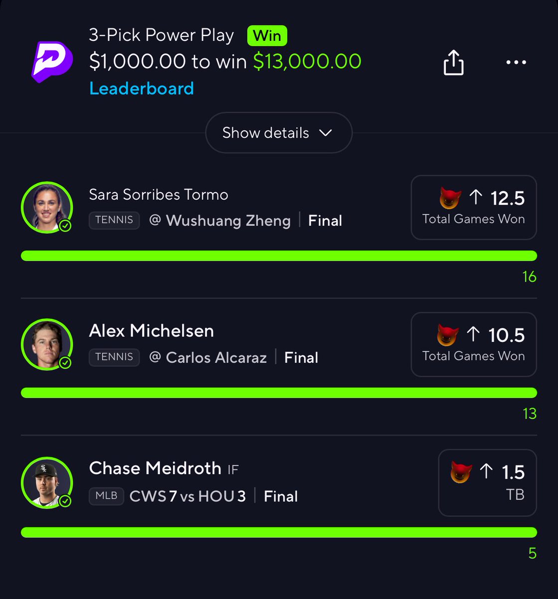 FireDFS1's tweet photo. GIVING $1,000 TO 2 OF YOU THAT LIKES 💚
CASH THE 2ND DEMON IN 1 DAY 🔥🔥🔥

BANGGGGGG ✅✅✅✅✅✅✅ I LOVE YOU GUYS SO MUCH - SEEING ALL THE WINS! 

60% OFF ALL MY PRIZE PICKS SLIPS DAILY, WE WIN DAILY, WE WITHDRAW DAILY ⬇️
https://t.co/wAmumZG2Lg https://t.co/bOpNNJqQx8