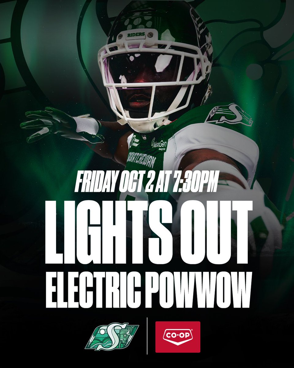 CoopFCL's tweet photo. Join us as we fill Mosaic Stadium for the @sskroughriders next home game on Oct. 2! Pick up your $20 Co-op Community Zone tickets at participating Co-op locations across Saskatchewan. https://t.co/cogSdfzlBC