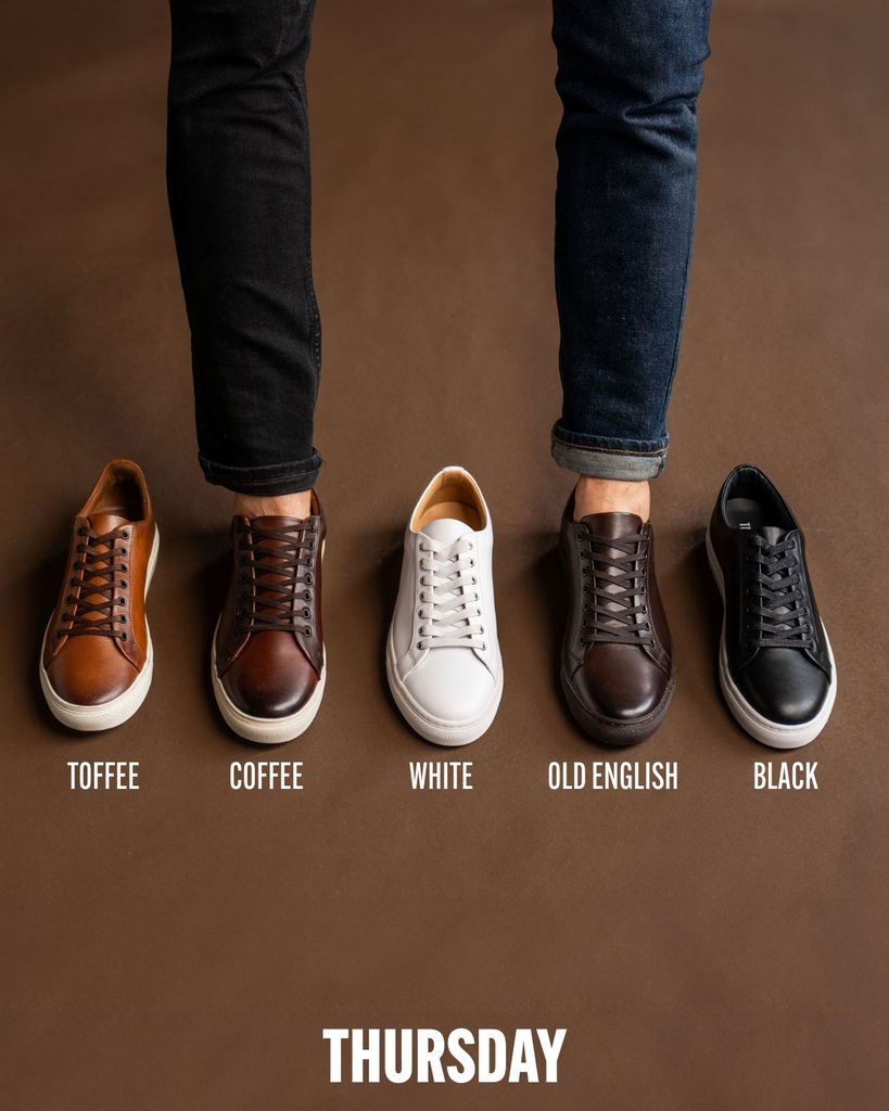 ThursdayBootCo's tweet photo. The Premier Low Top Collection! 👉 Each pair is handcrafted from premium leather and designed for all-day comfort. Built to last. Priced at the lowest DTC markup.
