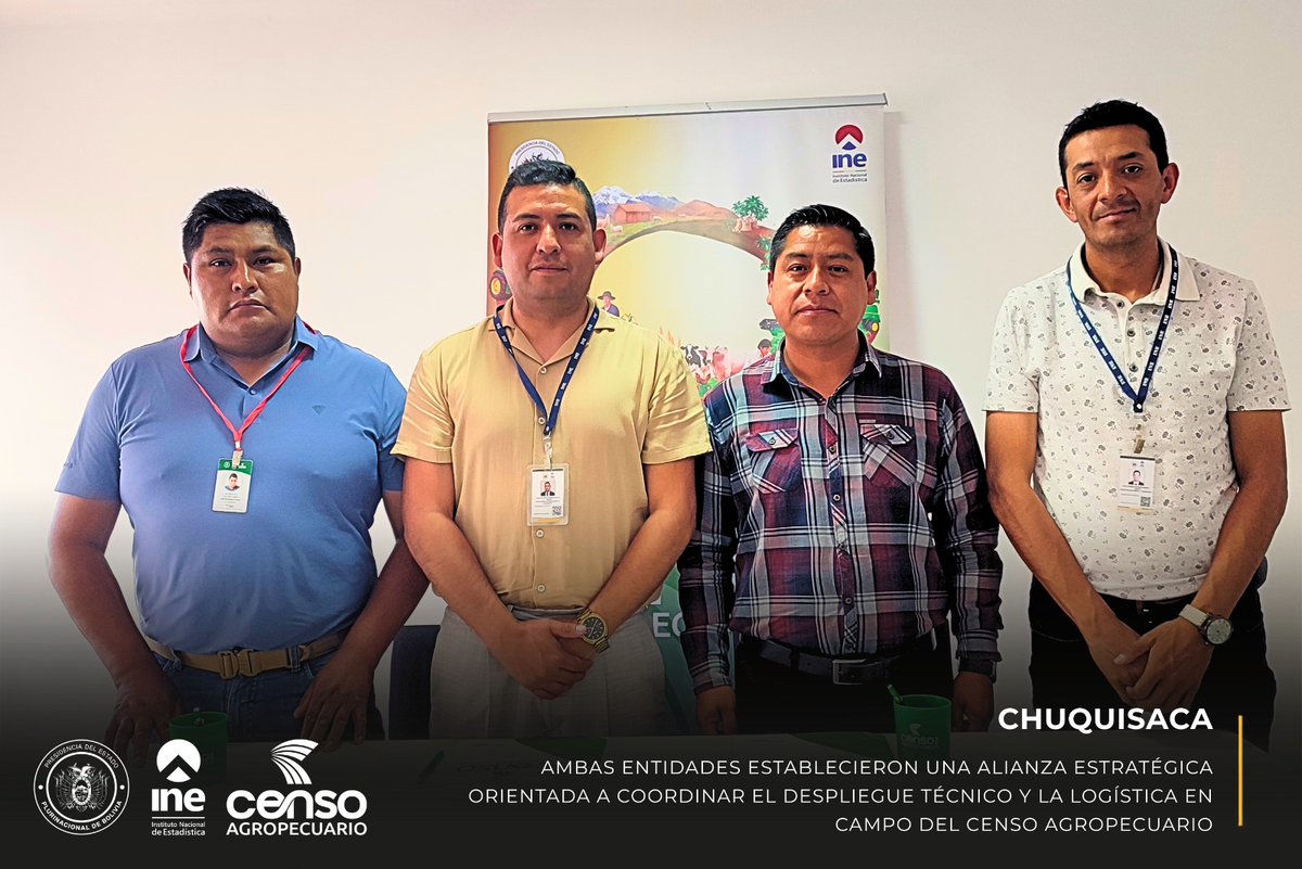 INE_Bolivia's tweet photo. El Gobierno Autónomo Municipal de San Lucas, en Chuquisaca, y el #INEBolivia formalizaron un convenio para coordinar el #CensoAgropecuario y fortalecer la recolección de #DatosParaBolivia sobre la realidad productiva del municipio.

#CadaProductorCuenta
#SanLucas
#Chuquisaca https://t.co/4w2zRoKaYu