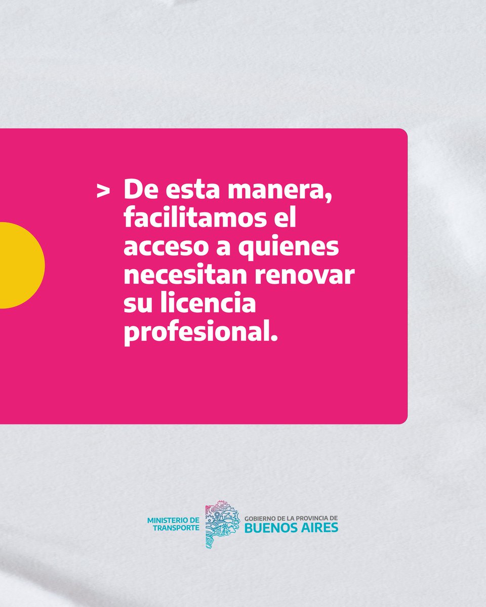 TransportePBA's tweet photo. Más alternativas para que las y los conductores puedan completar los requisitos necesarios para su trámite.

🔗 Toda la información en:  https://t.co/JvhNMmsUMx https://t.co/KgWnauklph