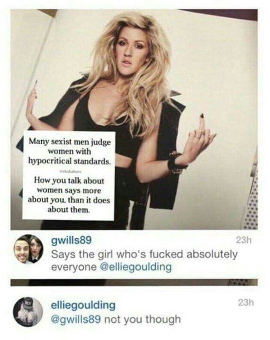 LikeASaviour207's tweet photo. Ellie Goulding clapping back to haters https://t.co/ovTdbf2snu